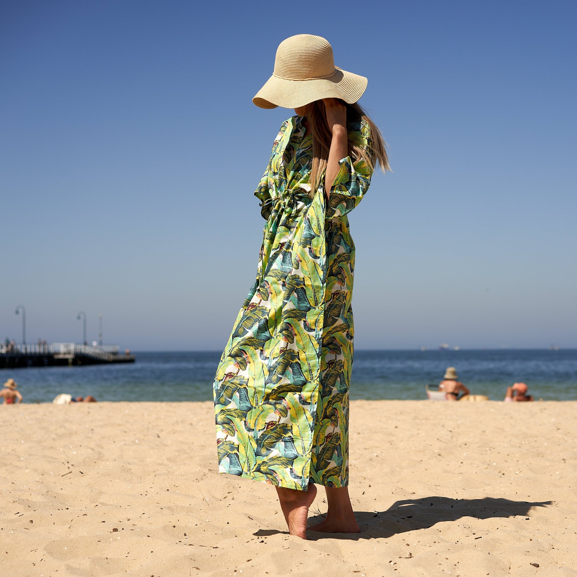 'Tropical Tapestry' 100% Cotton Kaftan