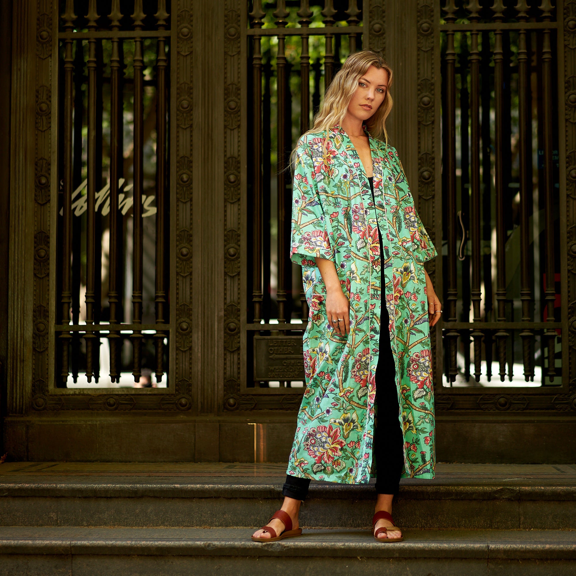 'Island Vibes' 100% Cotton Kimono Robe