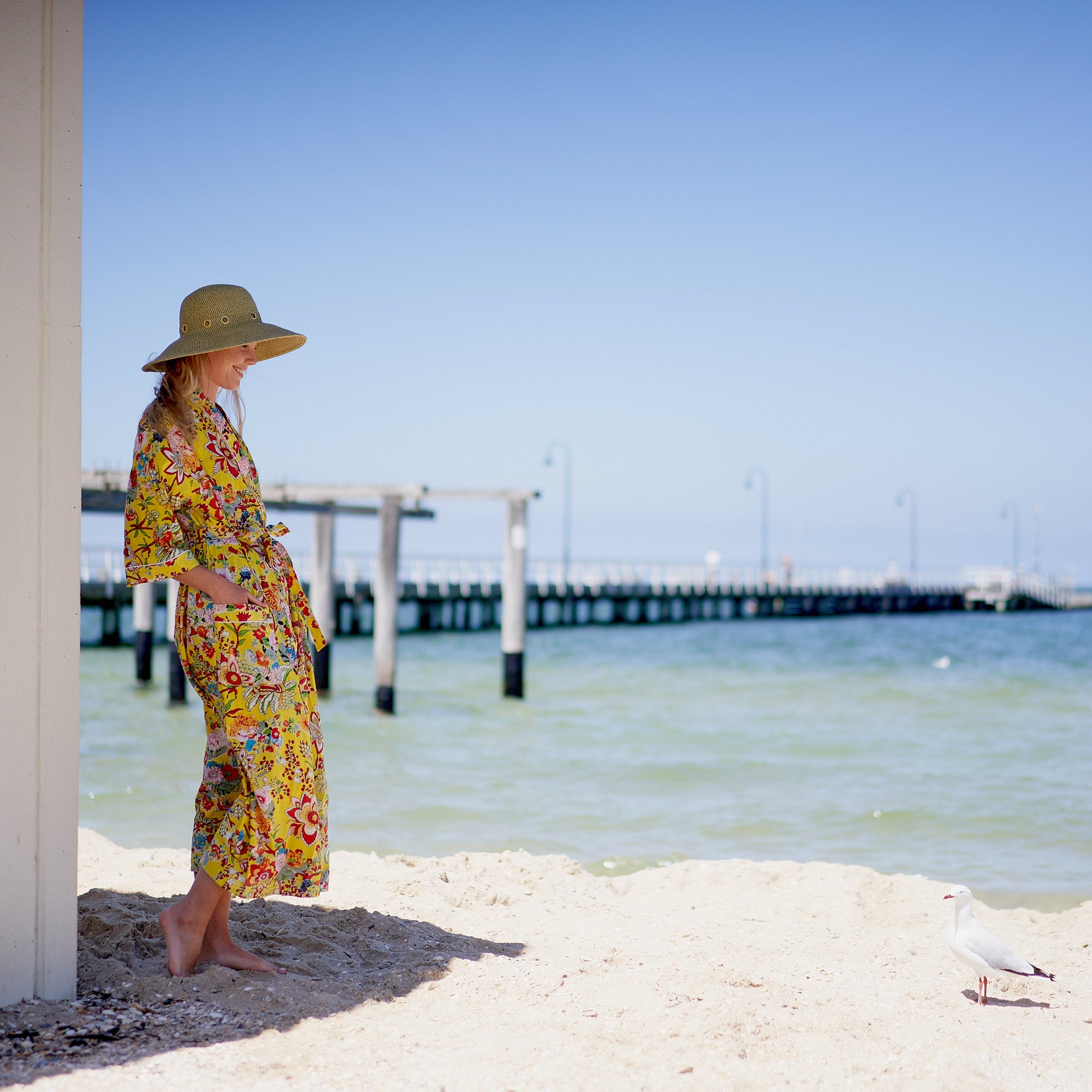 'Weekend Dreams' 100% Cotton Kimono Robe