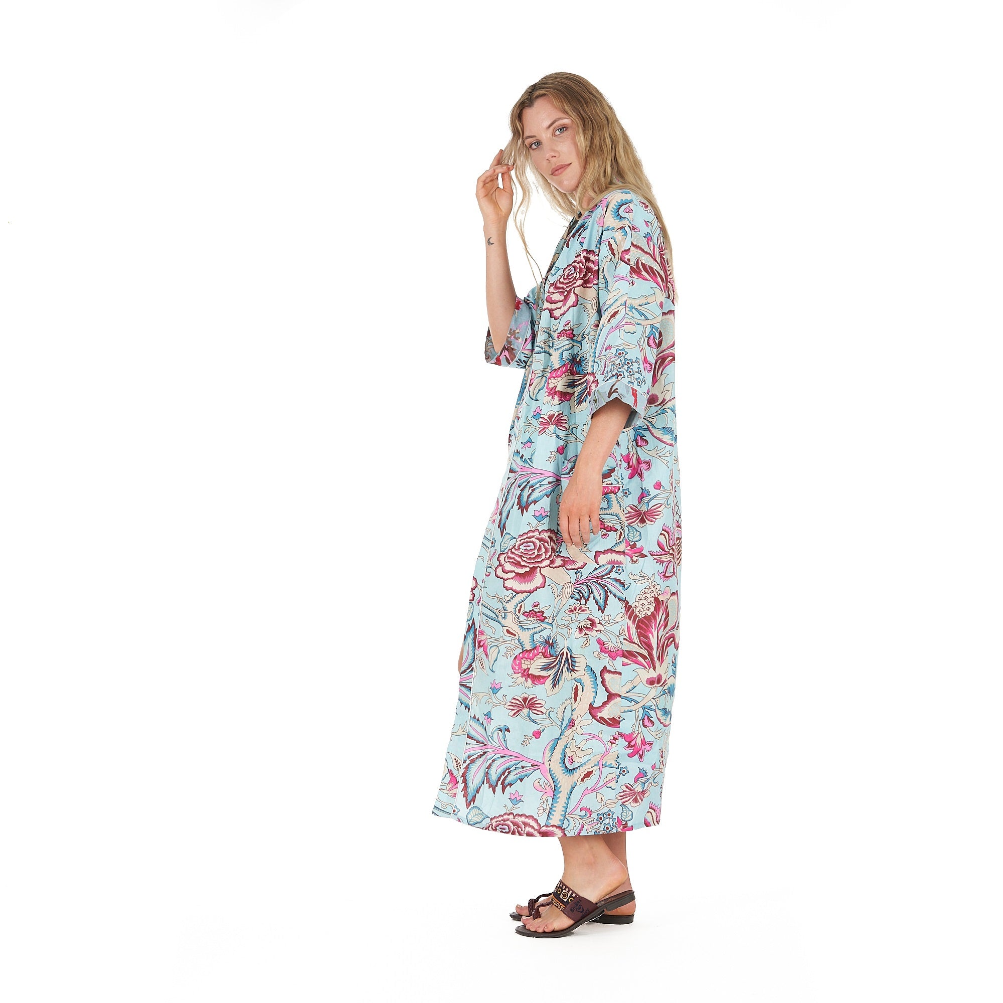 'Island Euphoria' 100% Cotton Kimono Robe