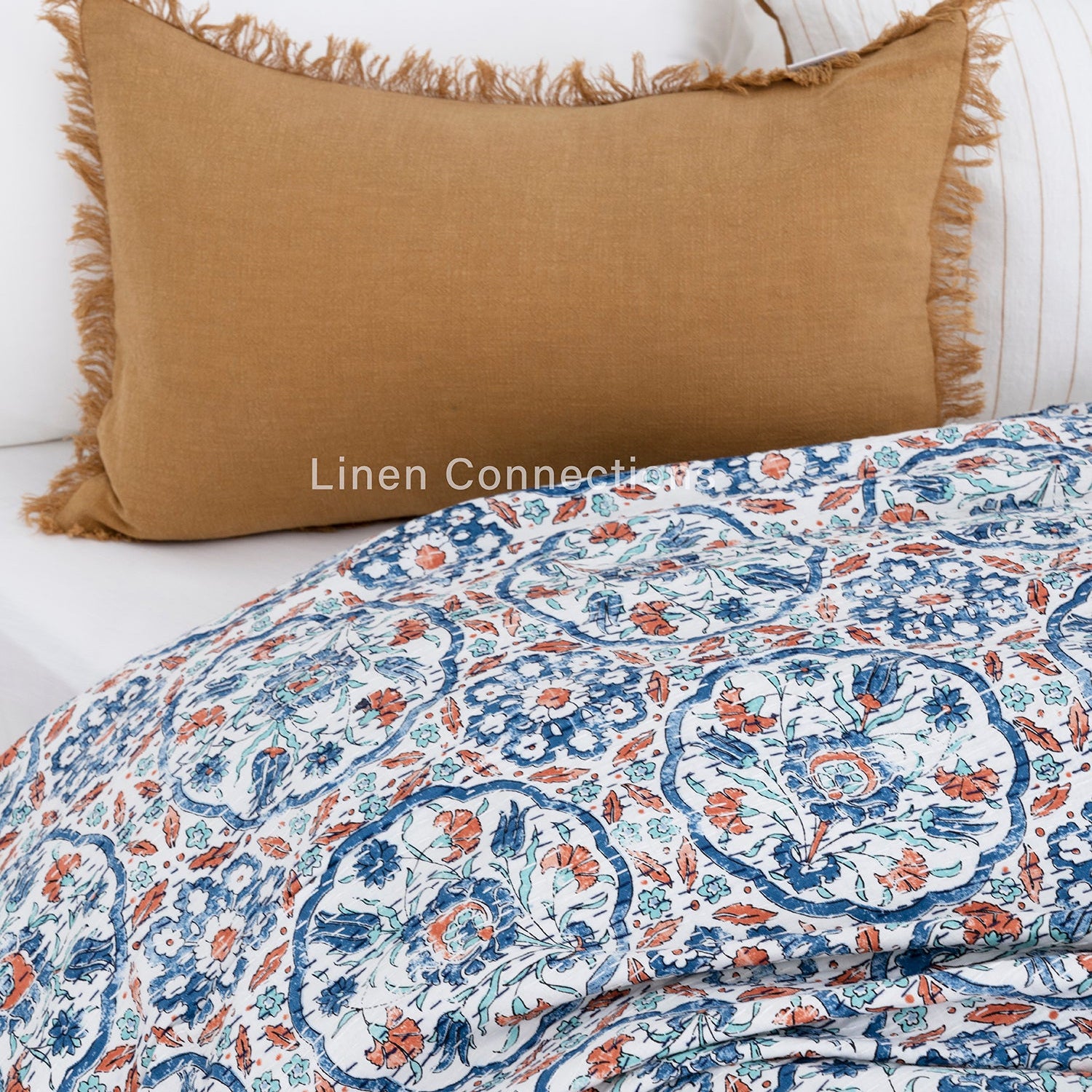 Linen Connections Indian Kantha Quilt - Pearl Magic