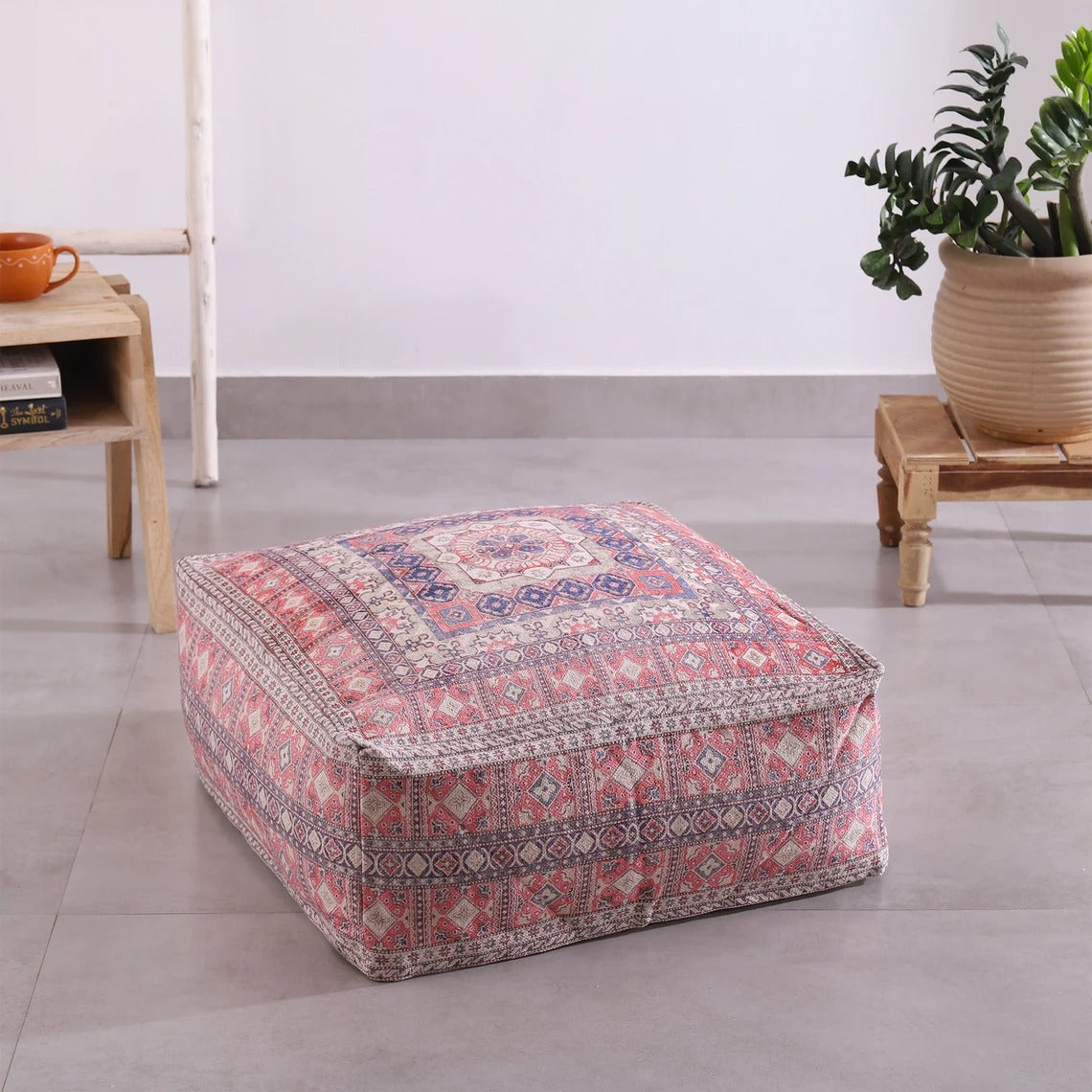 Moroccan Ottoman Cushion Cover Pouf Footstool Breezy