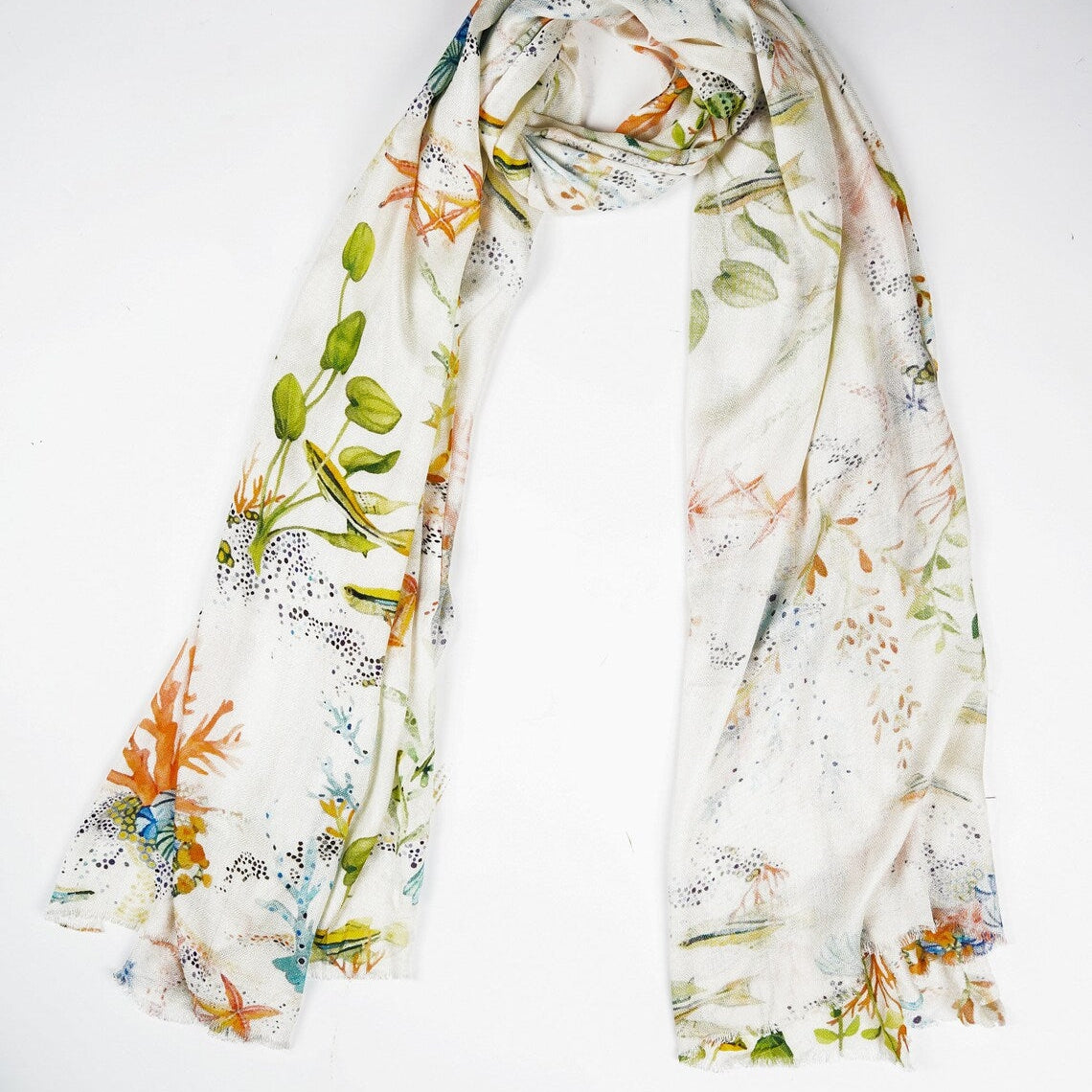 Silk Modal Scarf - White