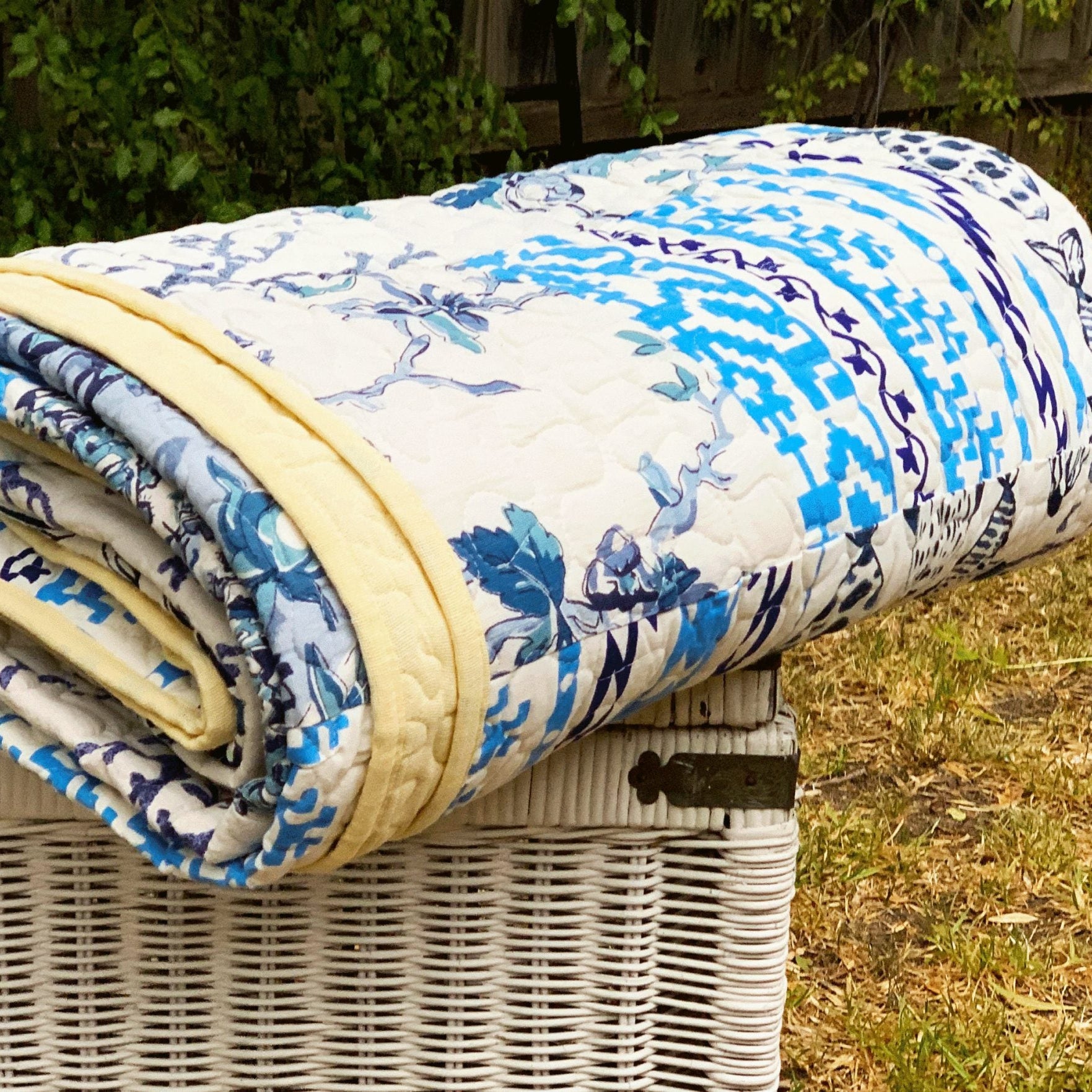 Linen Connections Kantha Quilt Blanket - Fish