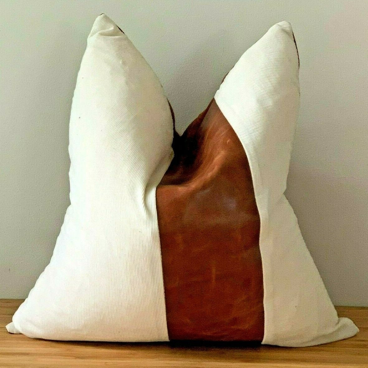 100% Tan Leather Cushion Cover - Haze